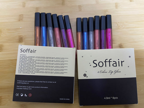 Soffair 6 Colors Lip Gloss Set
