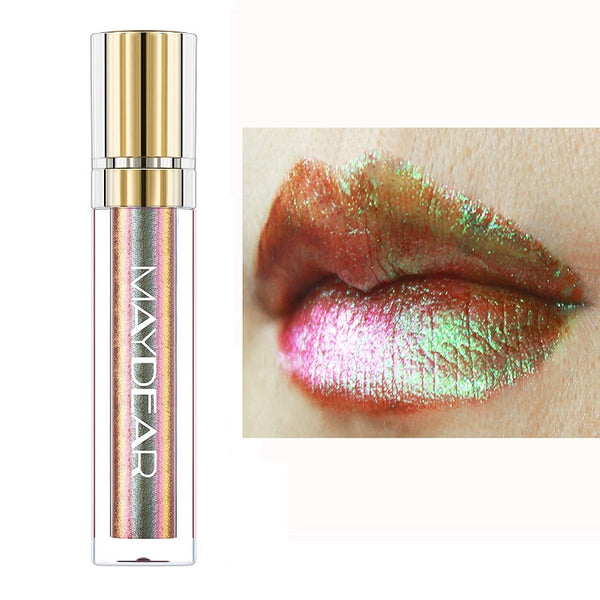 Maydear Chameleon Lipstick 5 Colors Set, Long Lasting Waterproof Colourful Diamond Shimmer Lip Gloss for Women Girls Makeup kit